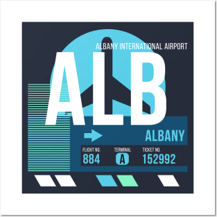 Albany (ALB) Airport // Sunset Baggage Tag Posters and Art